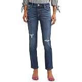 Mid Rise Straight Jeans 
