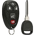 Key Fob Keyless Entry Remote with Ignition Key fits Chevy Suburban Tahoe Traverse/GMC Acadia Yukon/Cadillac Escalade SRX/Buick Enclave/Saturn Outlook (OUC60270, OUC60221)