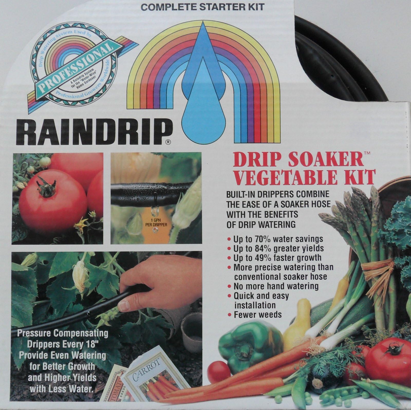 Water Irrigation System Vegetable Drip Soaker Watering Complete Starter Rain Drip R585D