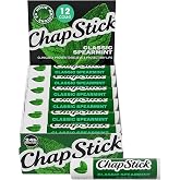 ChapStick Classic Spearmint Lip Balm, Bulk 12-Pack | Paraben-Free, Flavored Lip Moisturizer | Relieves, Soothes &amp; Prevents Dry, Chapped Lips for up to 24 Hours | Gifts for Men