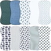 Benoxine 10-Pack Burp Cloths for Baby Boys and Girls - Organic Baby Burp Cloth,Baby Washcloths, Burp Rags, Large Neutral Burp Clothes for Newborn