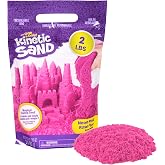 Kinetic Sand 2lb Pink, Moldable Play Sand Sensory Toys, Ages 3+ | Squish, Mold, Shape &amp; Flow Play Sand, Resealable Bag for Easy Storage, Creative Open-Ended Play, Birthday Gifts for Kids
