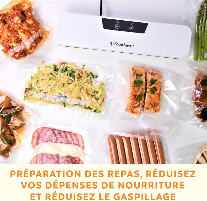 Everyday Machine Sous Vide Alimentaire | Conserve la fraîcheur de vos aliments | Appareil de mise sous vide avec design compact | Avec 5 sacs d'emballage sous vide (0,94L & 3,78L) | VS0290X — photo 5 sur 7