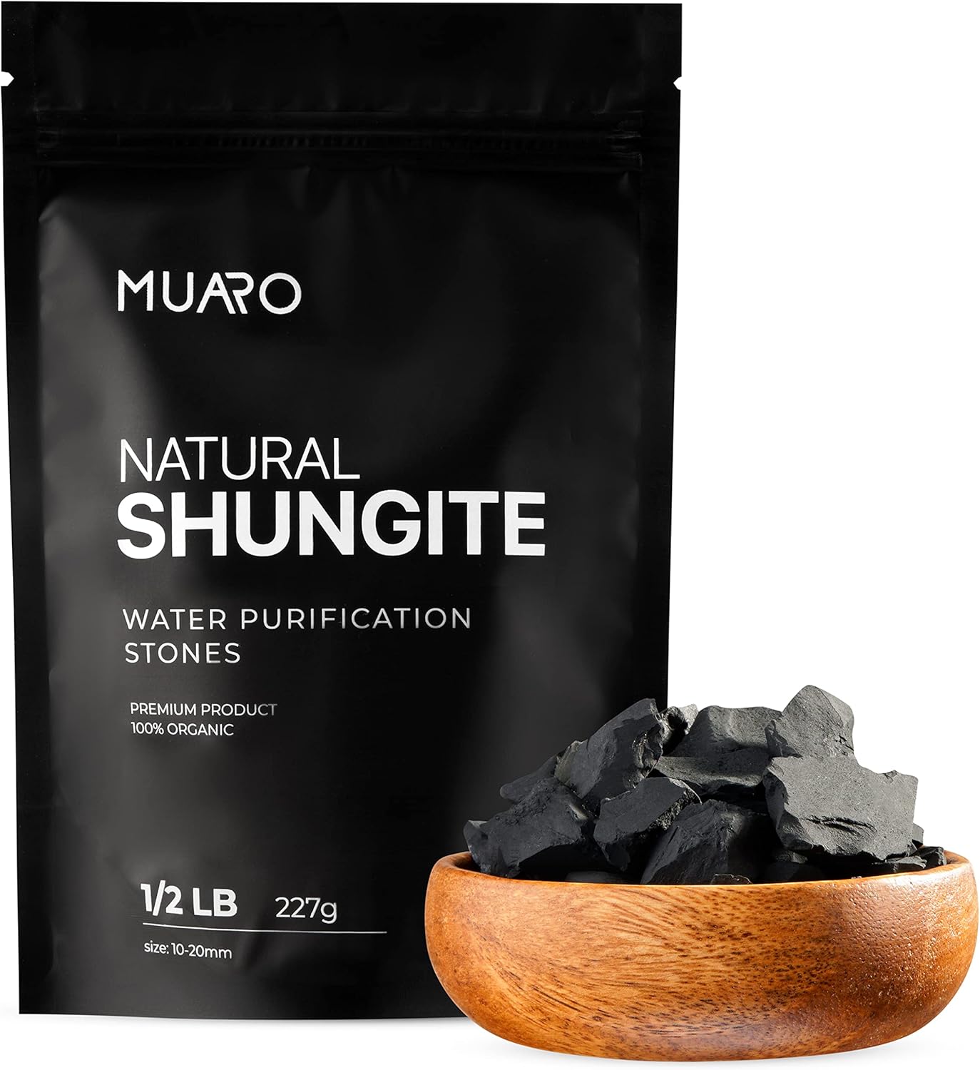Indoor Fountains & Accessories - MUARO Shungite Stones Karelian Rocks (1/2 lb (227 Grams))