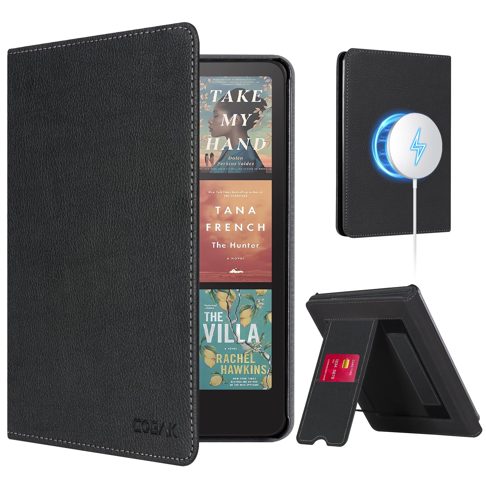 Photo 1 of CoBak Stand Case for 7" Kindle Paperwhite 12th Gen 2024 and Kindle Colorsoft with Hand Strap - Compatible with iPhone MagSafe, for Samsung/Belkin/Anker Wireless Charging Pads, Durable, Auto Sleep Wake