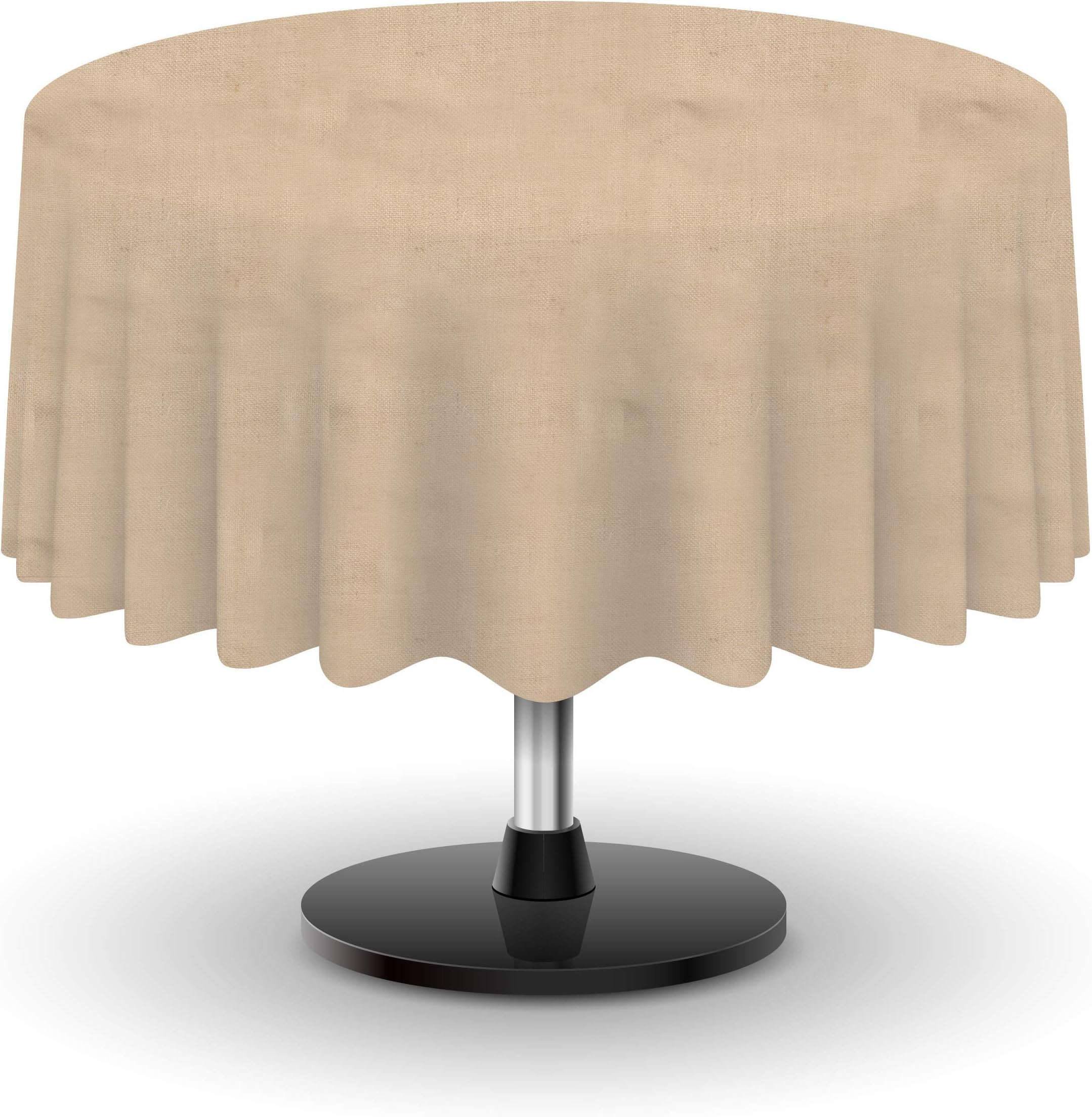 Firefly Craft Rustic Burlap Round Table Cloth, 60 Inches by 60 Inches, Set of 1