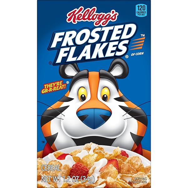 KELLOGG’S FROSTED FLAKES, BREAKFAST CEREAL, ORIGINAL, 1.2OZ (70 COUNT)