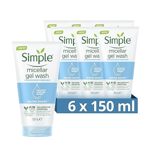 Simple Water Boost Micellar Facial Gel Wash 150ml,pack of 6