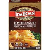 Idahoan Loaded Baked Sliced Potato Homestyle Casserole | 4oz | Real Idaho Potatoes, Sour Cream and Cheese | Bacon Taste | Rich &amp; Creamy | Quick and Easy to Prepare Side Dish or Dinner Meal