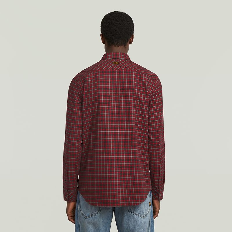 Men's Marine Slim Long Sleeve Shirt Mehrfarben (Baron Chibi Check D24963-D818-G907) XS