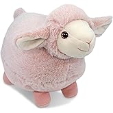 DolliBu Baby Pink Sheep Stuffed Animal - Super Soft Stuffed Animals for Girls and Boys, Adorable Stuffed Farm Creatures for Kids and Cute Farm Animals Cuddle Stuffed Animals for Adults - 11 Inches