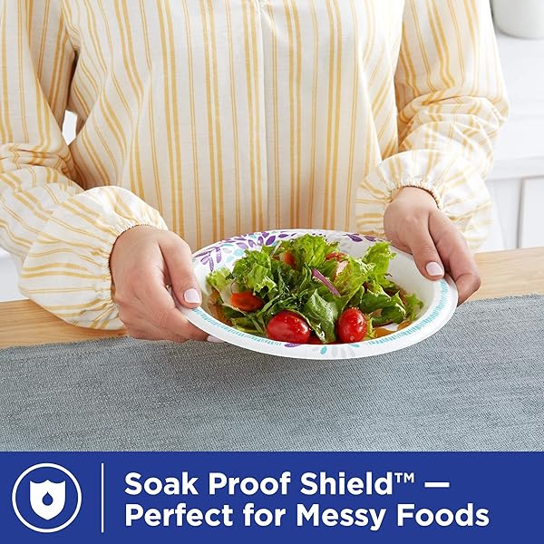 DIXIE MEDIUM PAPER PLATES, 8.5 INCH, 90 COUNT, 2X STRONGER*, MICROWAVE-SAFE, SOAK-PROOF, CUT RESISTANT, DISPOSABLE PLATES FOR EVERYDAY BREAKFAST, LUNCH, & DINNER MEALS