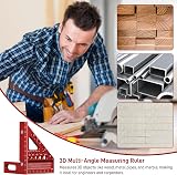 Fentar 3-D Speed Square 22.5-90 Aluminum Alloy with 11 Drill Holes Red view 7