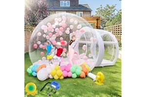 FINCOME Inflatable Bubble House 7.2FT for Kids, Large TPU Balloon House for Adults with 100 Balloons and Air Blower, Bubble Balloon House for Birthday Party Wedding Outdoor Hall Activity Holiday