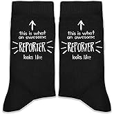 This Is What an Awesome Reporter Looks Like Socks – Funny Reporter Gifts for Birthday, Christmas, Appreciation, pr Just Because.(203)
