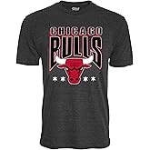 Chicago Bulls NBA Officially Licensed Tri-Blend T-Shirt Starters Black, Medium