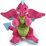 goDog, Dragon Squeaker Dog Toy, Chew Guard and Resistant Technology, Durable Plush, Soft, Tough, Reinforced Seams