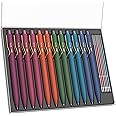 Mr. Pen- Ballpoint Pens with Case, 12 Pack, Colorful Ink, 12 Refills, 0.7mm Cute Ballpoint Pens Assorted Color Ink, Mother's Day Gift