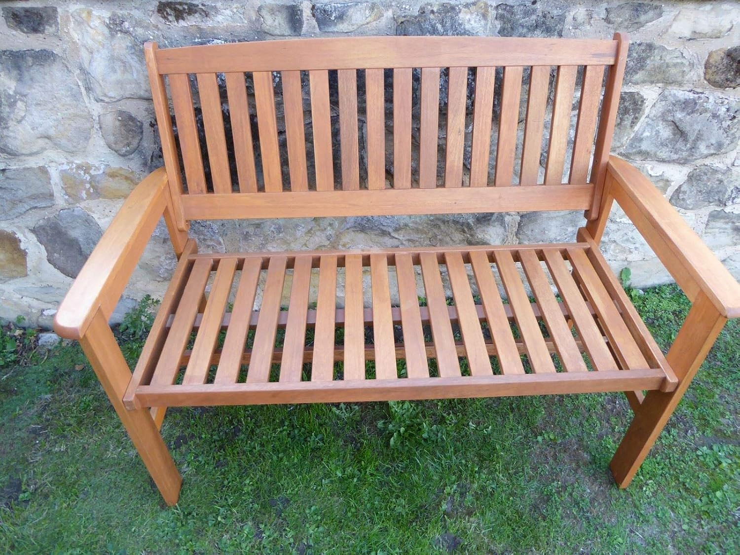 UKGardens Heavy Duty Wooden 2 Seater Garden Bench FSC Hardwood
