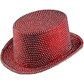 Dress Up America Top Hats for Men and Women - Rhinestone Top Hat for Adults - Elegant Costume Magician Hat