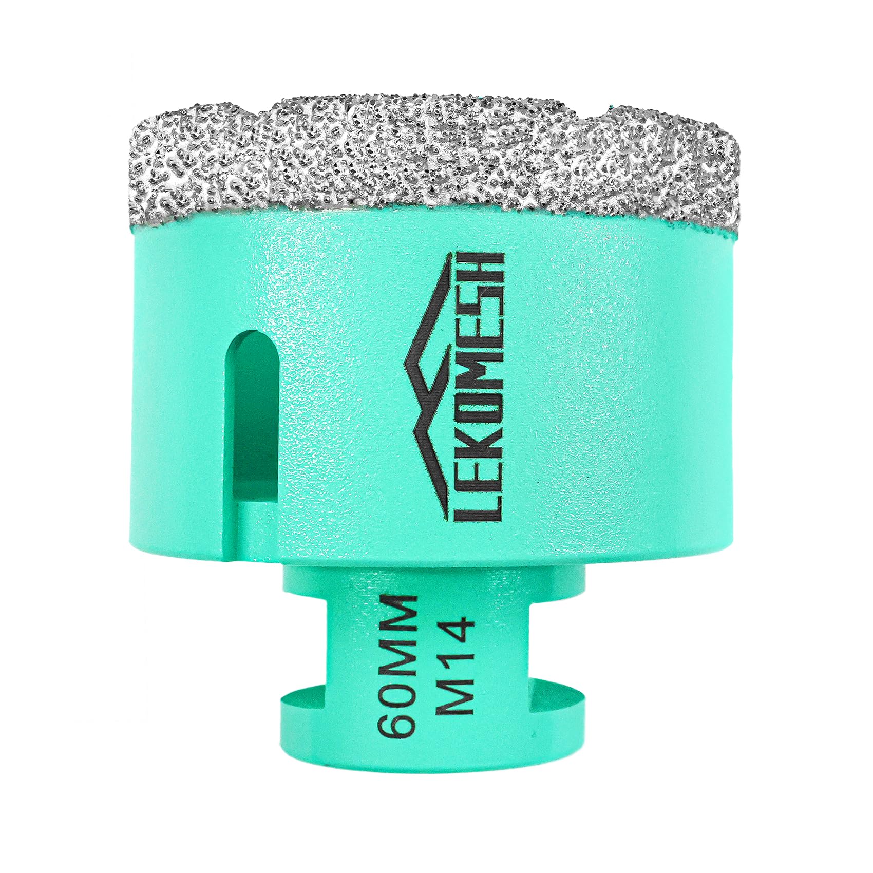 LEKOMESH Diamond Core Drill Bits 60MM - Vacuum Brazed Diamond Hole Saw for Porcelain, Ceramic, Marble, Granite, Stone, Quartz - M14 Thread for Angle Grinder — image 1