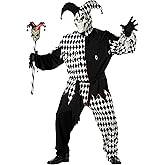 California Costumes Men's Plus Size- Black Evil Jester Costume
