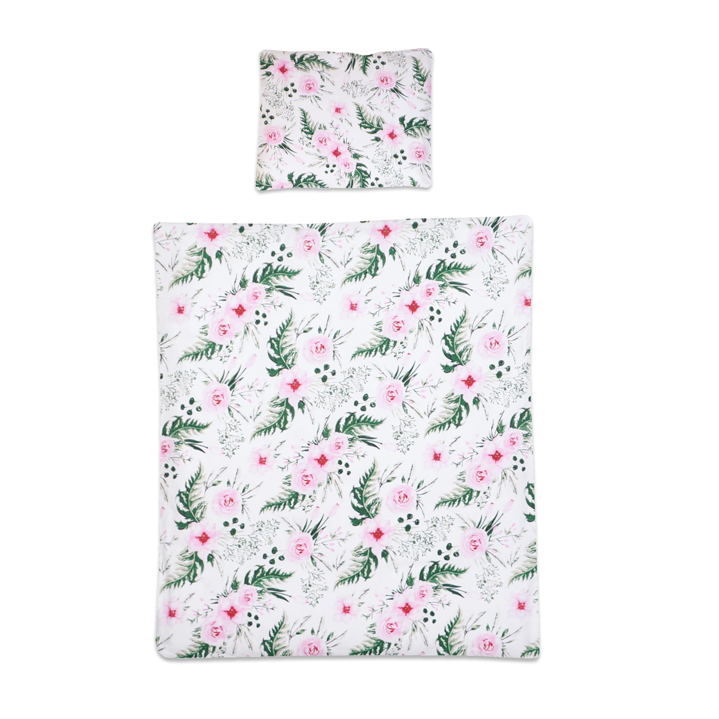 Baby Comfort 2 Piece Baby Kids Bedding Set 80x70 cm Duvet Cover & Pillowcase 12M+ (Rose Pink)