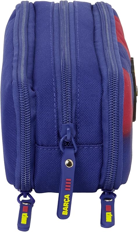 F.C. Barcelona 1ª EQUIPACIÓN 25/26 - Portatodo Triple Desplegable, Estuche Infantil, Estuche Niño, Ideal para Niños en Edad Escolar, Cómodo y Versátil, Calidad y Resistencia, 21x8x8 cm