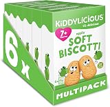 Kiddylicious Apple Biscotti 6 Packs 6 x 6 for 7+ Months Baby Snacks
