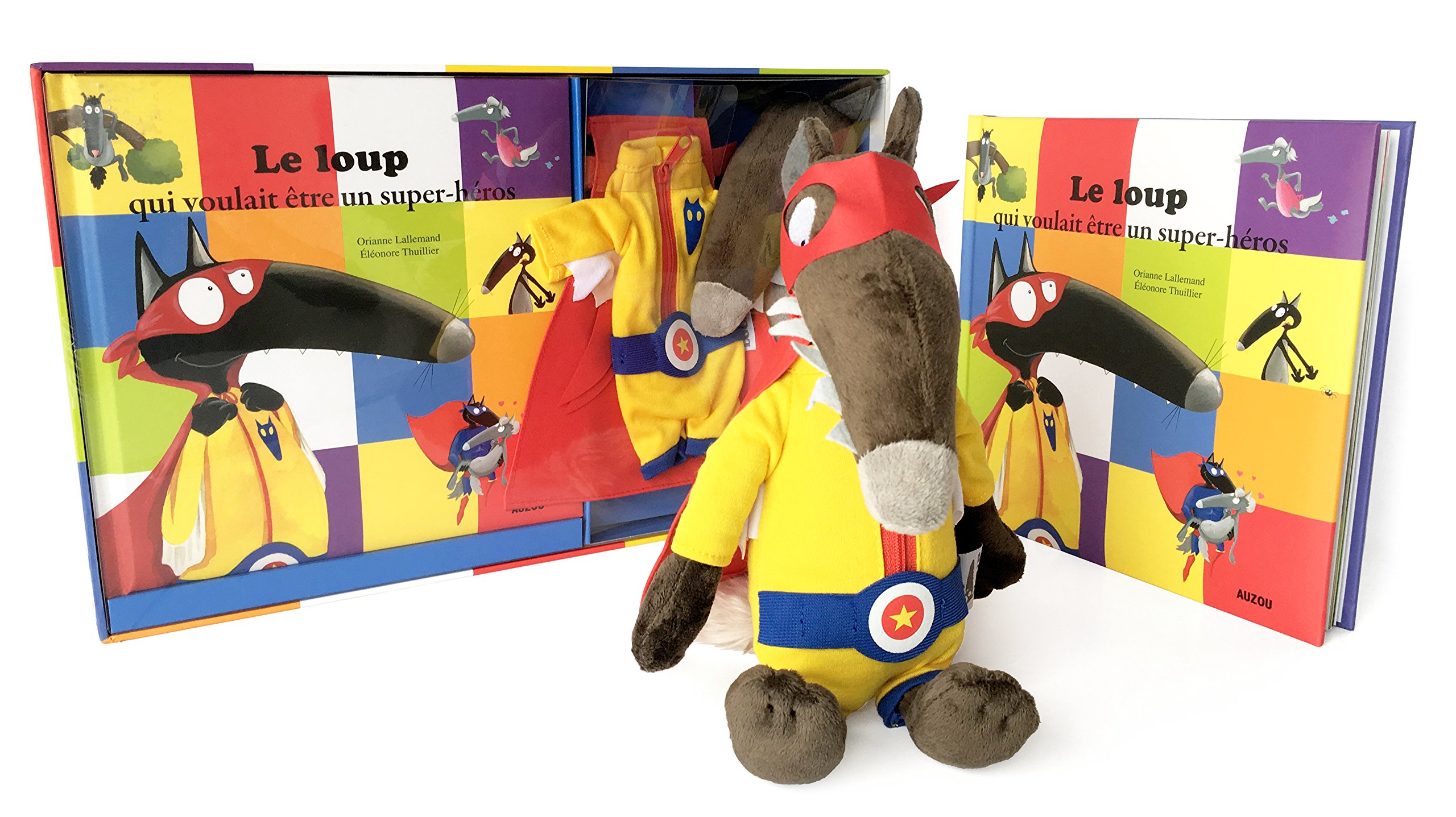 Amazon Fr Le Loup Qui Voulait Etre Un Super Heros Coffret Livre Grand Format Peluche Loup Costume Superheros Lallemand Orianne Thuillier Eleonore Livres
