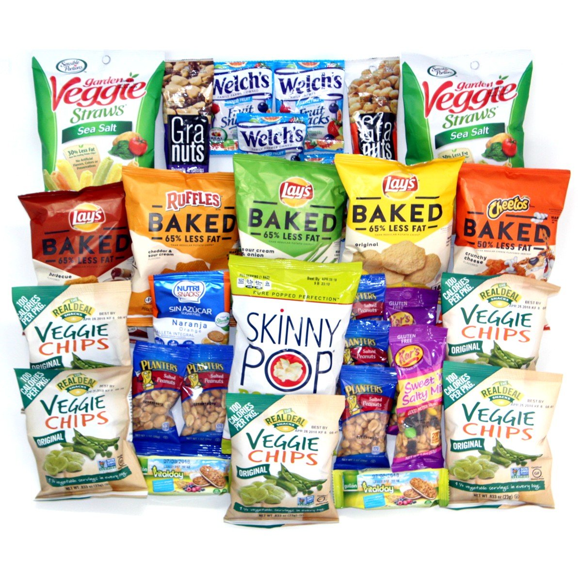 Healthy Snacks (Count 30) Cookies, Baked Chips, Nut and Health Bars