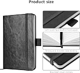 Lefute A6 Notebooks Pocket Notebook Softcover PU Leather 200 Pages Black view 3