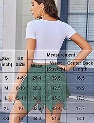 Avidlove Green Mini Skirts for Women Flowy Lace