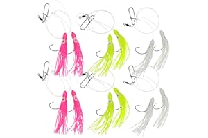 Xubbwov Fluke Rig 3/0 Double Hooks 6 pcs