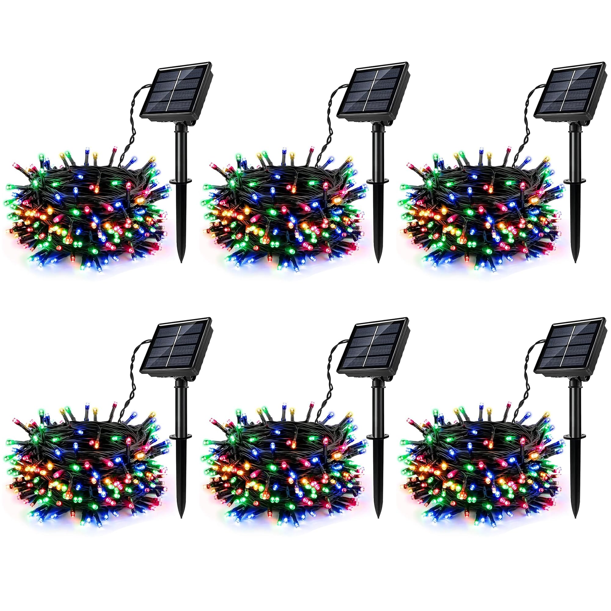 Photo 1 of [6 Pack] Solar String Lights Multicolored, 236 FT 600 LED Solar Twinkle Light Outdoor with 8 Modes & Memory Function, Solar Christmas Lights Waterproof Chrismas Lights for Xmas Tree Party Decorations