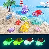 Auvitaya 15pcs Luminous Mini Resin Turtles, Cute Tiny Turtle Figurines Glow in The Dark, for Fairy Garden Accessories, Cake Topper, Ocean Animal Theme Decor, DIY Outdoor Micro Landscape, Hidden Game