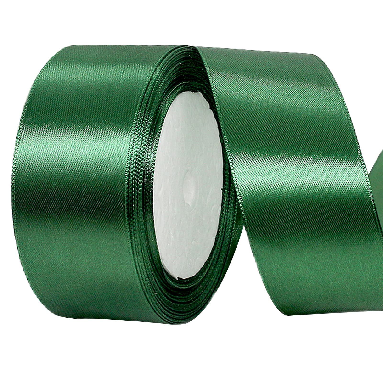 22m Dark Green Ribbon Satin Ribbon 40mm Wide,Dark Green Ribbon Gift Ribbon Fabric Ribbon St Patrick Day Ribbon for Gift Wrapping Hair Bow Cake Craft Wedding Xmas Party St Patrick Day Decoration