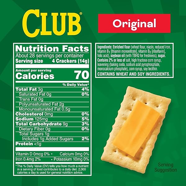 CLUB CRACKERS, LUNCH SNACKS, SNACK CRACKERS, ORIGINAL, 13.7OZ BOX (1 BOX)