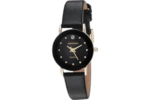 Armitron Women's 75/2447 Diamond-Accented Leather Strap Watch