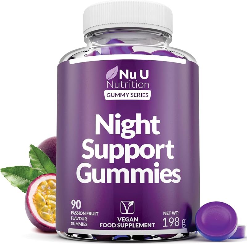 Nu U Nutrition 5HTP Night Support Sleep Gummies 90 Vegan Passionfruit
