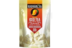 Shangri-La Tea Company Iced Tea Bags, Mango, Unsweetened and All Natural, Brews 2 Quarts Per Tea Bag, (6 Count) (5058)