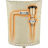 Backflow Preventer Insulation Cover, (5&deg;F) Actgan 16"X20" 5 Layers Outdoor Pressure Vacuum Breaker Sprinkler Valve Faucet Cover for Winter Freeze Protection Beige