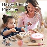 Vanplay 8 in 1 Kids Musical Instruments Xylophone Maracas Wooden Toy view 4