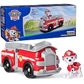 Paw Patrol, Marshall&rsquo;s Firetruck Toy Vehicle with Collectible Action Figure | Action Rescue Vehicle, Rolling Wheels, Movable Ladder, Pretend Play, Sustainably Minded, Kids Toys for Boys &amp; Girls Ages 3+