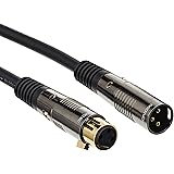 Monoprice XLR Male to XLR Female Cable - 15 Feet - Black, 16AWG, Gold Plated, Microphone & Interconnect - Stage Right Series