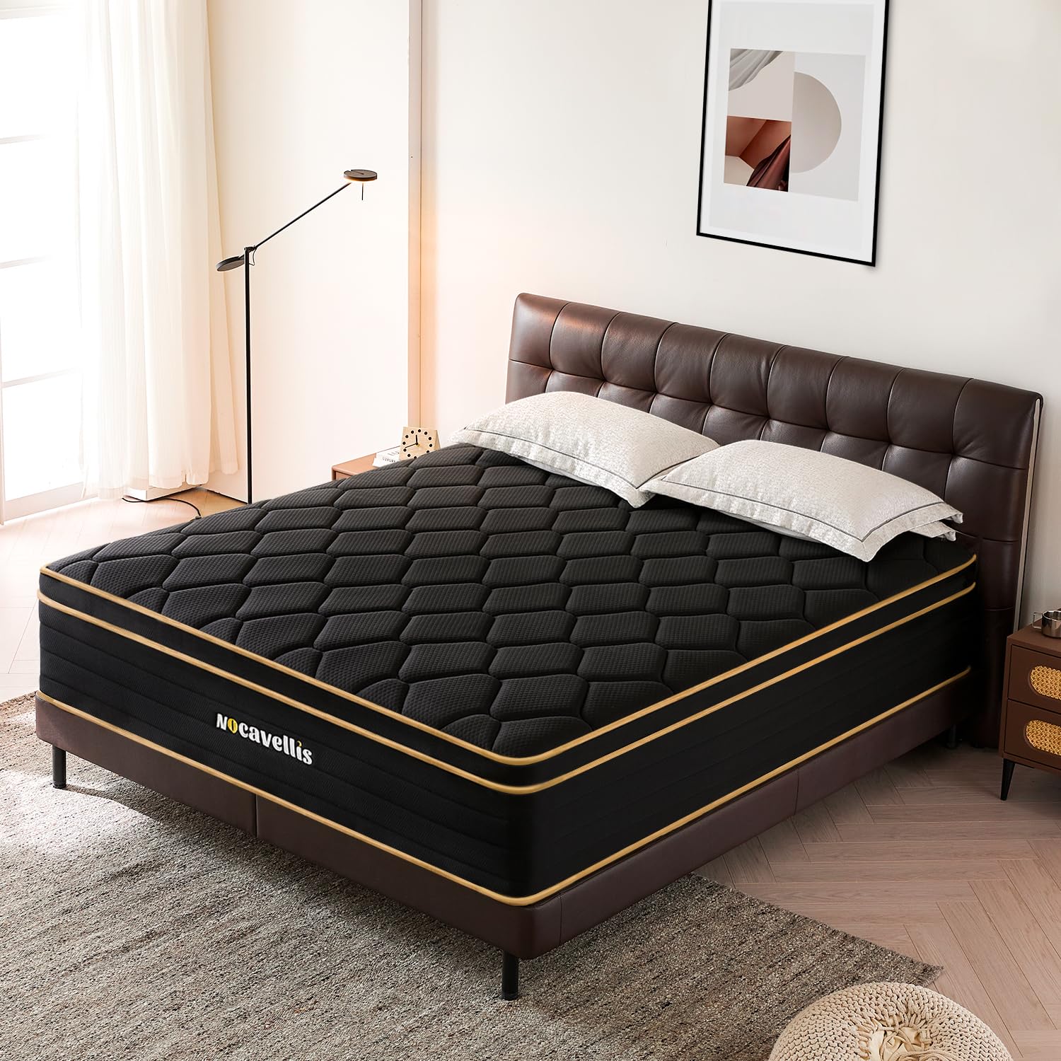 Photo 1 of *** SIMILAR**Nocavellis Twin Mattress 10 Inch Twin Size Mattresses in a Box Spring Hybrid Twin Bed Memory Foam Mattress Comfort Breathable Fabric Cooling Gel Pressure Relief, Medium Firm