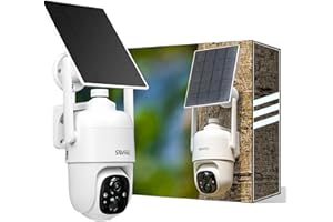 Sovmiku CQ1 2K Solar Security Camera Wireless Outdoor,500MB Free Cloud Storage,Easy to Setup,User Friendly,Tech Support,360° 
