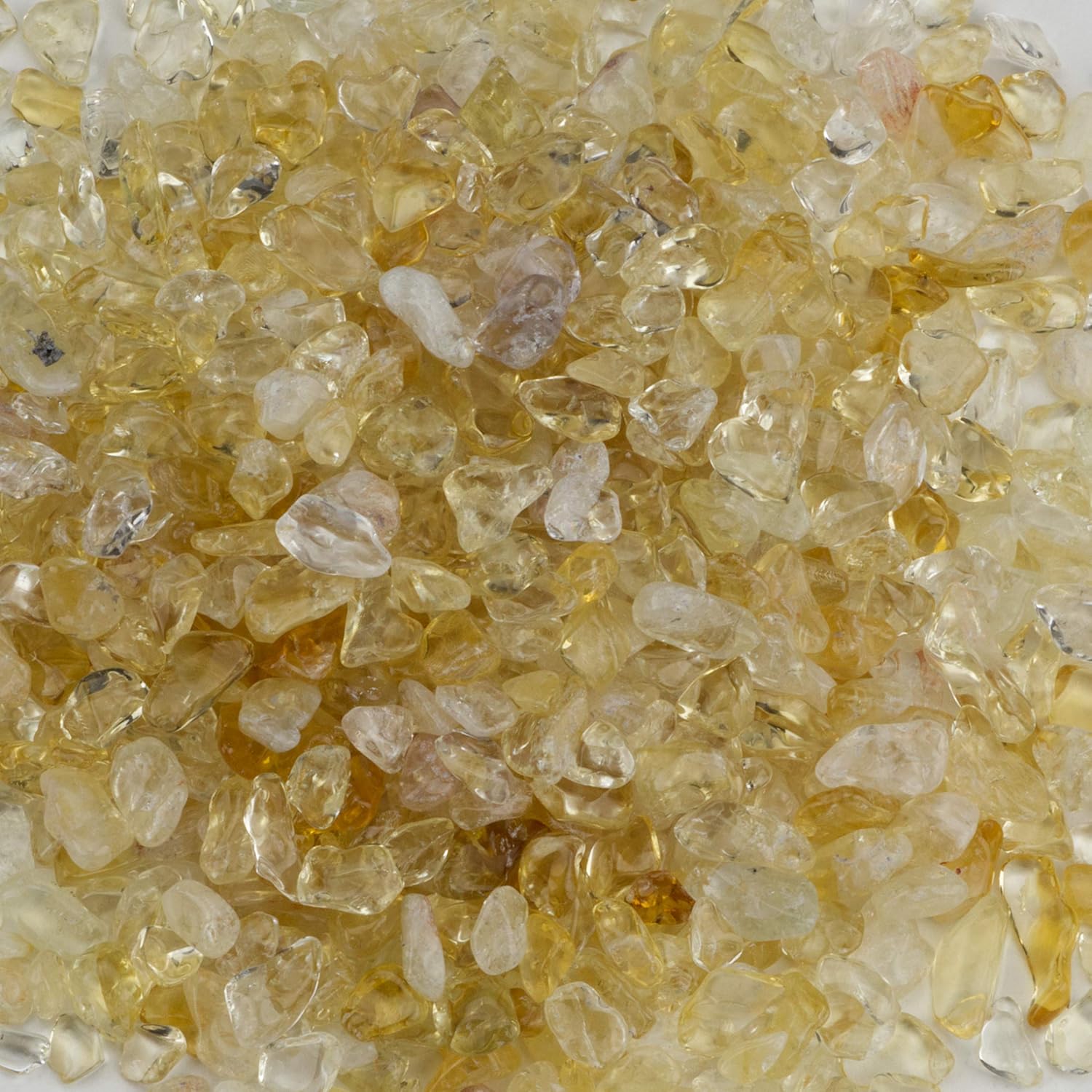Indoor Fountains & Accessories - Cherry Tree Collection 1/2 Pound Polished Tumbled Gemstone Chips, Pebbles, Crystals for Decoration, Healing, Reiki, Chakra (Citrine)