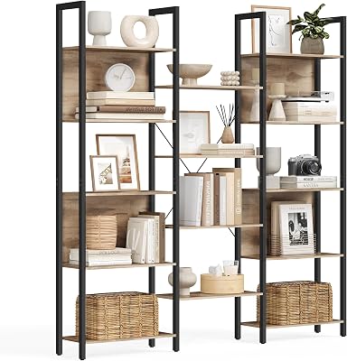 Librería, con 14 Estantes, Marco de Metal, 158 x 24 x 166 cm