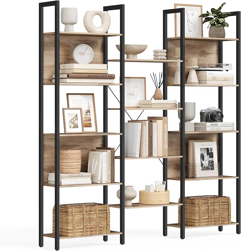Librería, con 14 Estantes, Marco de Metal, 158 x 24 x 166 cm